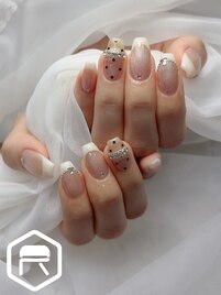 ドット×フレンチネイルネイル