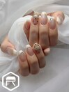 ドット×フレンチネイルネイル