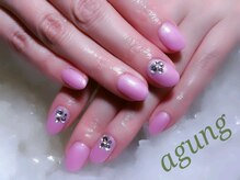 アグン(agung)/シンプルピンクネイル