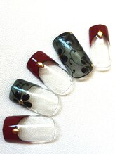 アンベリール ネイルサロンアンドスクール(embellir)/シースルーフラワーネイル