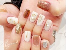 ボネール(nail ＆ eyelash Bounail)/ミラー　ニュアンス　メタリック