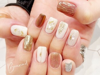 ボネール(nail & eyelash Bounail)/ミラー ニュアンス メタリック