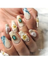 ネイルサロン ラポ(Lapo)/海×プルメリアネイル