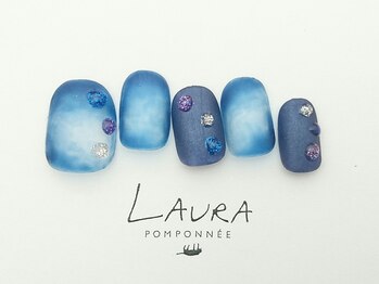 ローラポンポニー(Laura pomponnee)/夜空風ネイル
