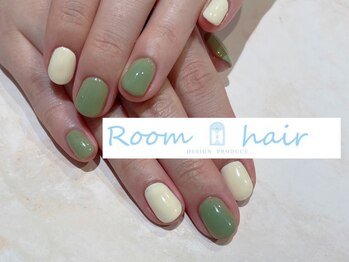 ルームヘアネイル 曙橋店(Room hair nail)/春イエロー×オリーブグリーン