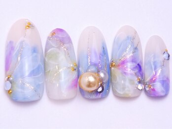 ネイリックス 栄ガスビル(NAILX)/ふんわりフラワーネイル