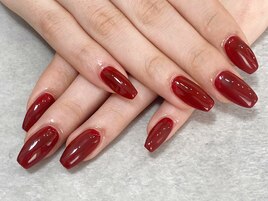 大人ボルドーワンカラー