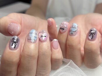 ジョアネイル(JOA Nail)/定額コース/リボン/ぷっくり/夏
