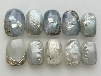 アイネイルズ 池袋店(I-nails)の写真/冬を感じるニュアンスネイル☆Crystal collection初回￥9000(オフケア込)/再来￥9500(オフ代別途)[池袋]