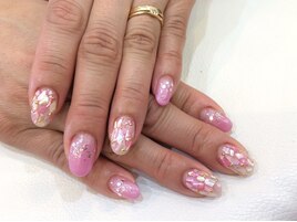 敷き詰めシェルネイル