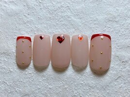 ハートフレンチネイル☆