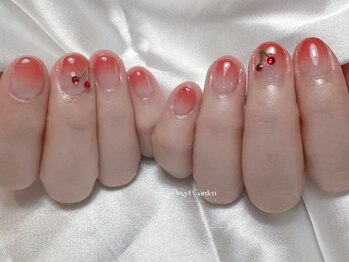 エンジェルガーデンネイル 池袋店(Angelgarden nail)/チークさくらんぼネイル♪