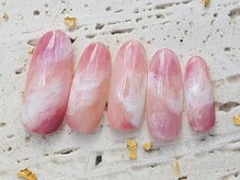 プロモート 岡山城下店(Promote)/春色マーブルネイル【岡山】