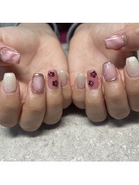 お花♪ホログラム♪春ネイル♪