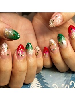 トータルサロン 白べぇーっ プラス/クリスマスネイル