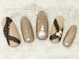 リボン★パール★冬春★チェック