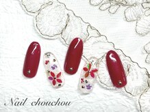 ネイルシュシュ 橋本店(nail chou chou)/押し花ネイル☆7500円