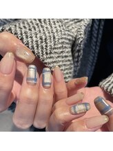 アイディー(i-dee)/チェック柄ネイル