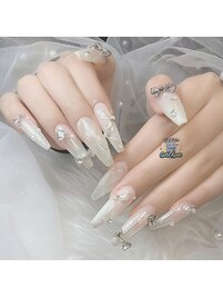 キラキラネイル、冬ネイル