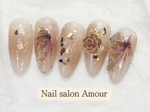 アムールユシマテン 上野湯島店(Amour)/キラキラ春夏のネイル¥7980