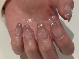 ミラーフレンチ×グラデーション