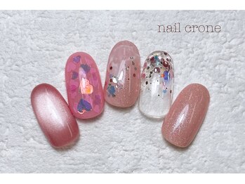 ネイルクローネ(nail crone)/埋め込みハートネイル