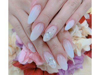 ダブルネイル(Double Nail)/【ほり】ホワイトオフィスネイル