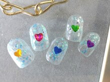 つめノさき/カラフルハートネイル