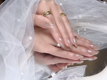 ウィルネイル 二子新地店(Wilu nail)/ヌーディカラーのミラーネイル