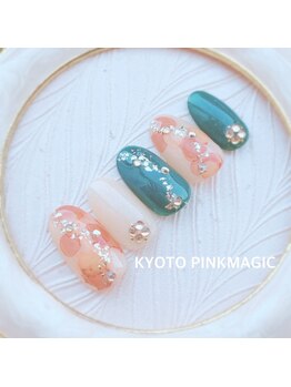 ピンクマジック(PINKMAGIC)/秋色たらしこみネイル