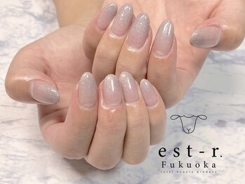 エストアール 博多口店(est-r.)/【くすみカラー】シンプルネイル