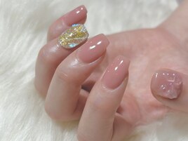 クリア埋め尽くしネイル