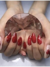 赤ネイル