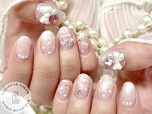 ネイルズガッシュ 川崎店(NAILsGUSH)/ドット/リボン/ビジュー
