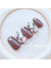 大柄マーブルネイル