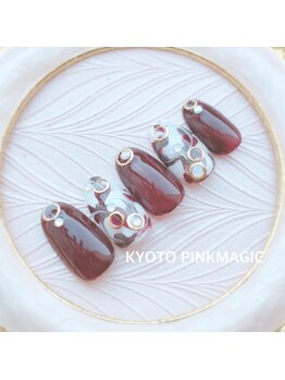 ピンクマジック(PINKMAGIC)/大柄マーブルネイル