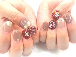 秋ニュアンスネイル