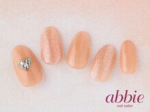 ネイルサロンアビー 北千住店(abbie)/【ハートビジュー】￥8745