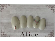 ネイルアンドアイラッシュ アリス(Alice)/デザインネイル￥6000（税込）