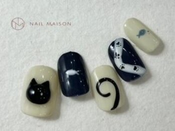 ネイルメゾン 梅田(NAIL MAISON)/アニマルポップネコネイル