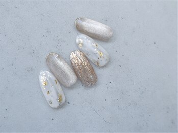 アバネイル 藤が丘(AVA NAIL)/【ホワイトミラーネイル】