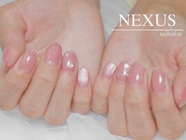 ふんわりハートネイル