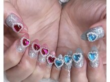 ネイルズゴーゴー 新宿店(NAILSGOGO)/新宿 ハートネイル キラキラ