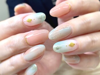 ふんわり夏ネイル/パラジェル