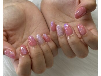 ビアンカ 美浜店(Bianca)/オーロラミラーでうるうるネイル