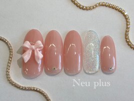 定額￥6300　リボンネイル