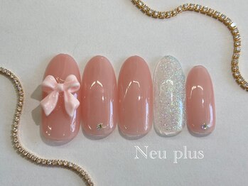 定額￥6300　リボンネイル