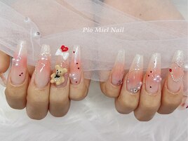 ハート×ミルキーピンクグラデ