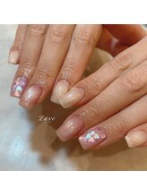 ネイルサロンリュクス (nailsalon Luxe)/春色ハートホロデザイン