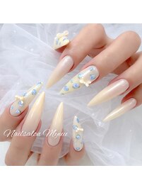 小花柄/オーロラミラー/バラ